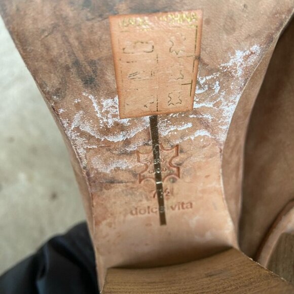 Dolce Vita Women's Tan Suede Wallabee Heel Boots Sz 7.5 - Picture 9 of 10